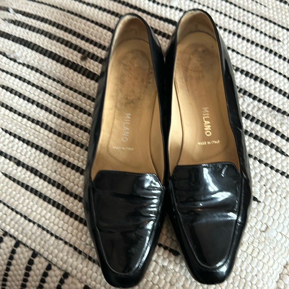 Prada Black Patent Leather Loafers